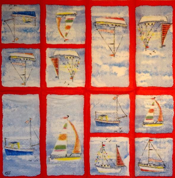 035 Maritime - 4-ply (red) - Ihr - Handkerchief